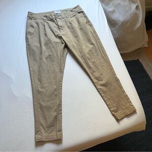 ONLY & SONS tan tapered slim leg pleated front cropped pants‎